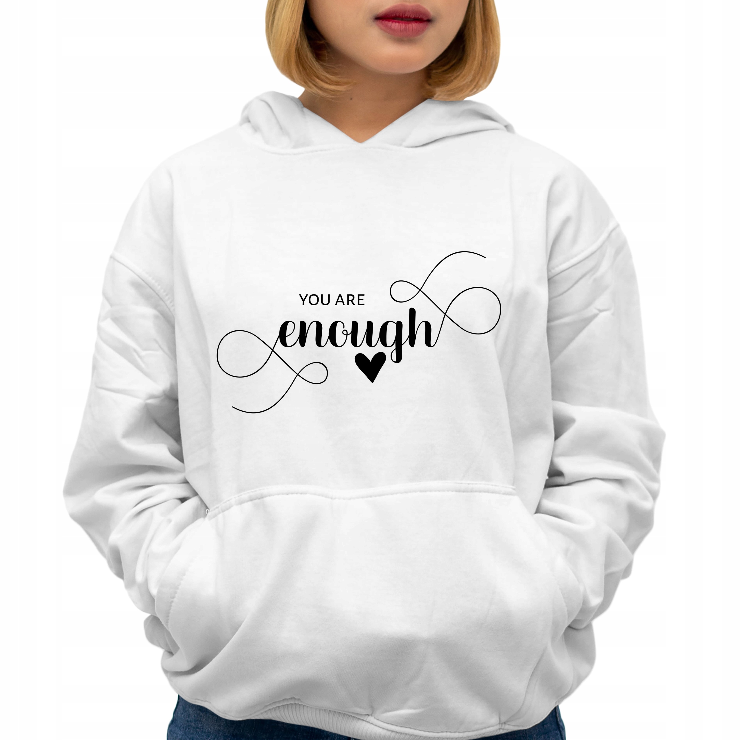 Mikina Vanilková Kapuce You Are Enough Na Dárek Vzory Vel M