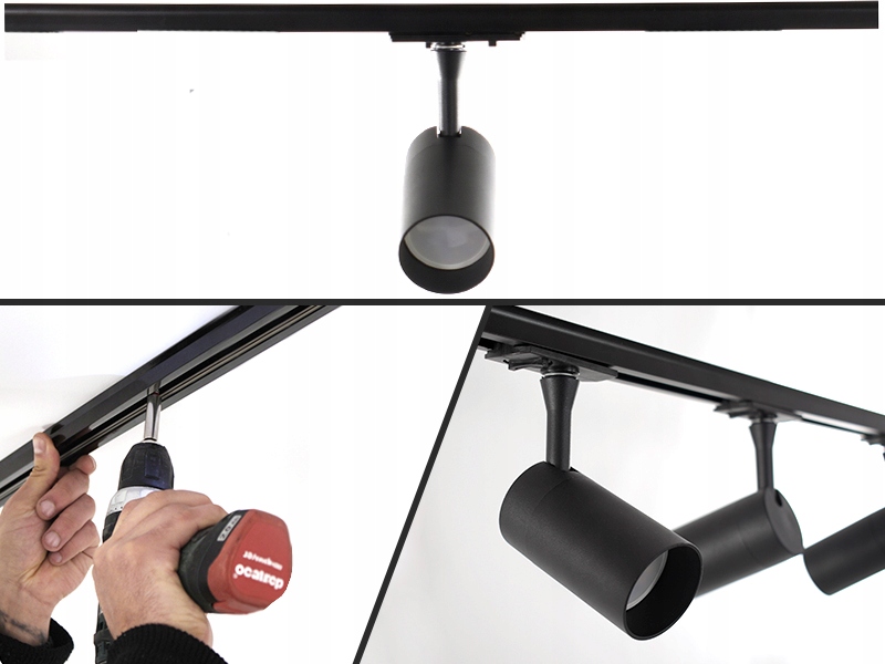 SZYNA OŚWIETLENIOWA LED SZYNOPRZEWÓD DO OŚWIETLENIA LAMP SZYNOWYCH 1m CZARN Marka Decorya