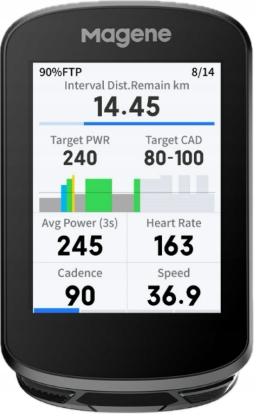 Komputer rowerowy dotykowy ekran Gps Wifi Bluetooth Ant aplikacja j. polski