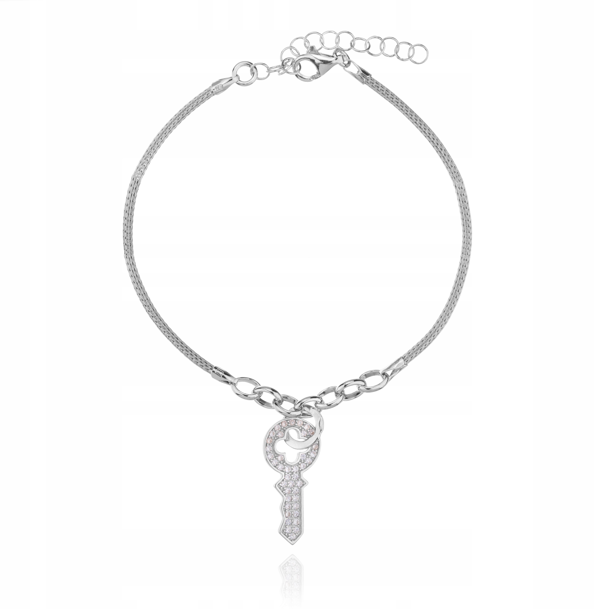 Stříbrný Dámský Náramek S Klíči Celebrity 925