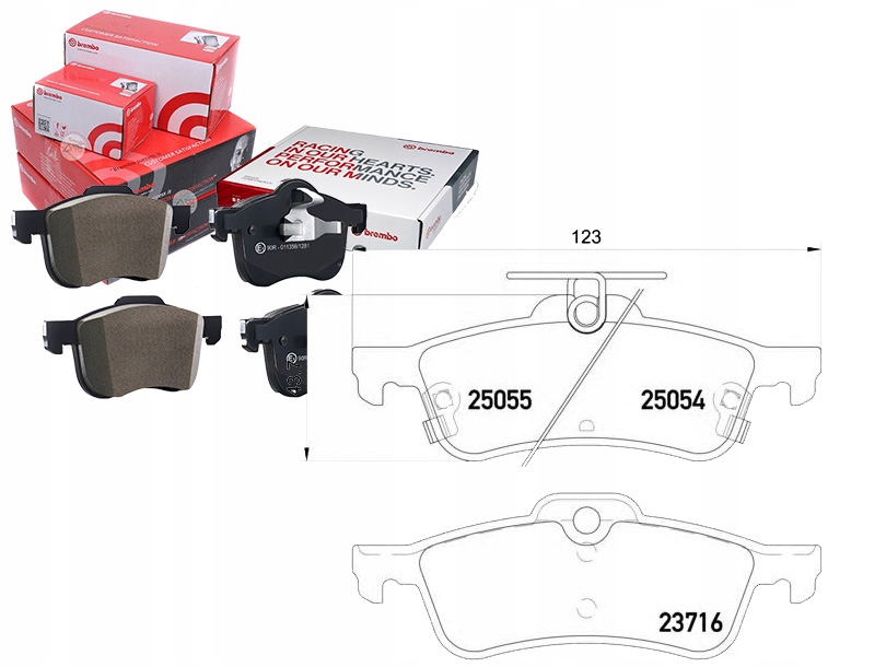 Brzdové Destičky Honda CIVIC 12- Zadní Brembo
