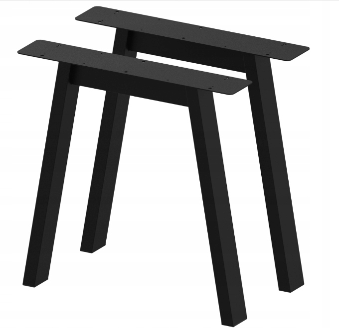 2x Nábytková Noha Čierna Loft Noha K Stolu Lavičky Stolová Noha H70CM