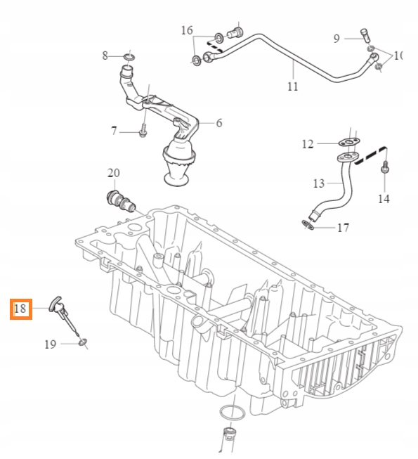 MIARKA BAGNET OLEJU OE VOLVO C30 C70 S40 S60 S80 Part number 31330356