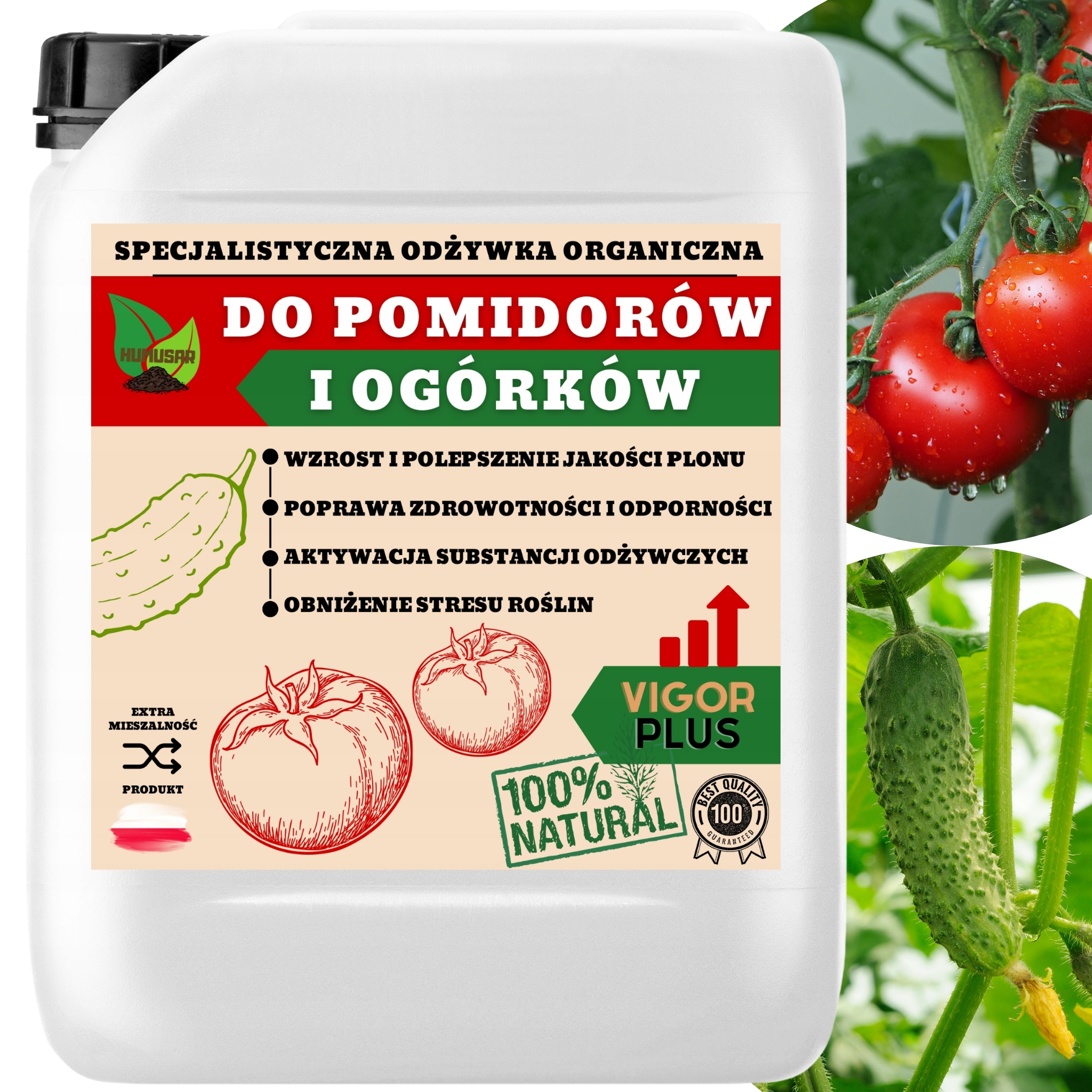 Eko Płynny Nawóz Do Pomidorów Ogórków Wieloskładnikowa Odżywka Pomidory 10L