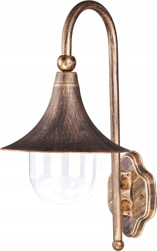 Venkovní nástěnné svítidlo zahradní zlaté klasické ozdobné IP44 Kaja