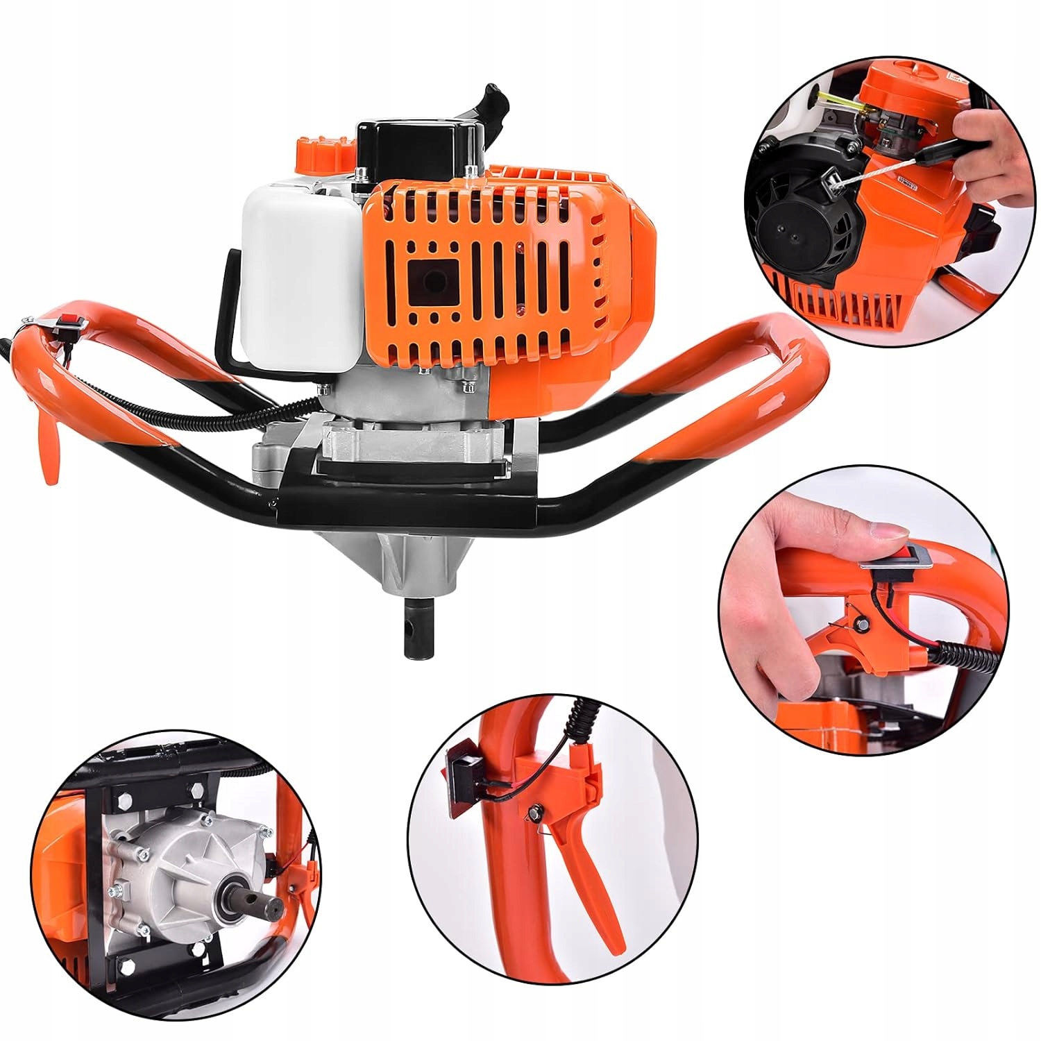 Půdní Vrtačka 6.3 Km Zemní Vrták Motor Pro Vrták