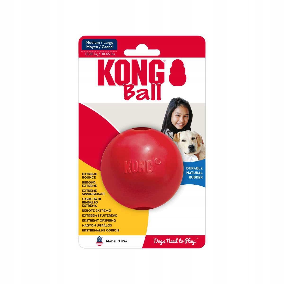Kong Míč s otvorem M/L 7,5 cm
