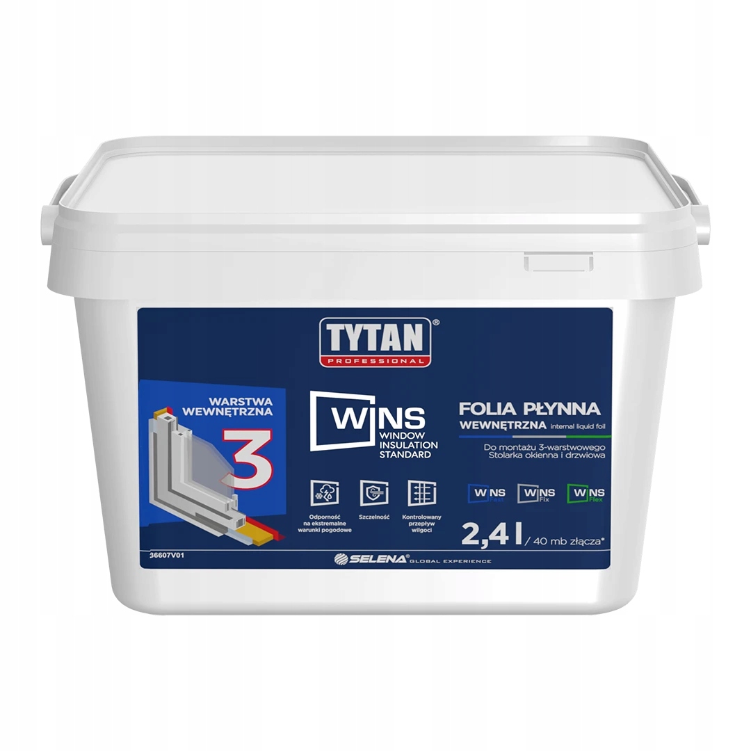 Tytan Wins folia płynna wew. antracyt 2,4L Szczelny Montaż Okien Drzwi