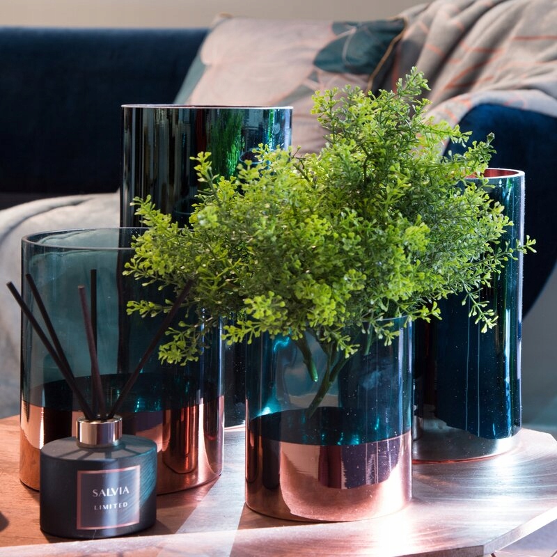 WAZON SZKLANY NA KWIATY MOCNY ŚWIECZNIK NA ŚWIECE POLSKI EUROFIRANY Średnica 15 cm