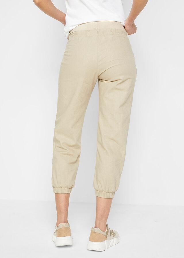 50 SPODNIE CIĄŻOWE LNIANE Bonprix Rozmiar 50