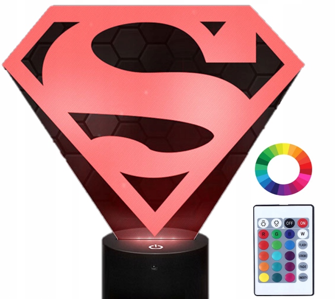 

Lampka Nocna z Imieniem SuperMan 3D Led Grawer