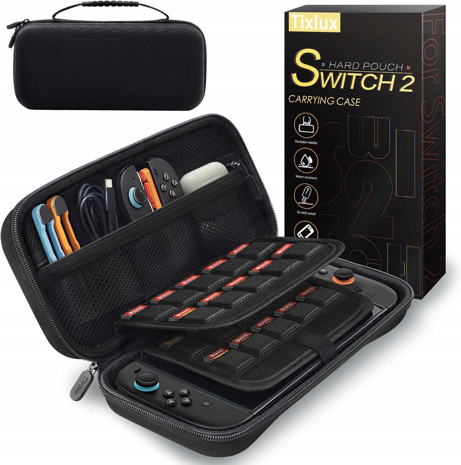 Etui na Nintendo Switch 2 2025 twarde, 20 gier, Joy-Con, podróżne