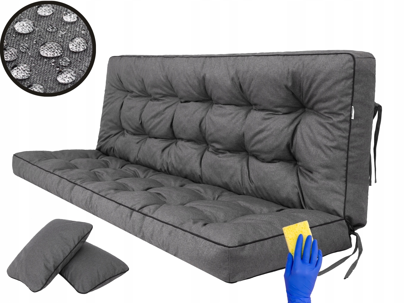 Polštář zahradní 120x105 cm na houpačku, na lavičku voděodolný Polštáře