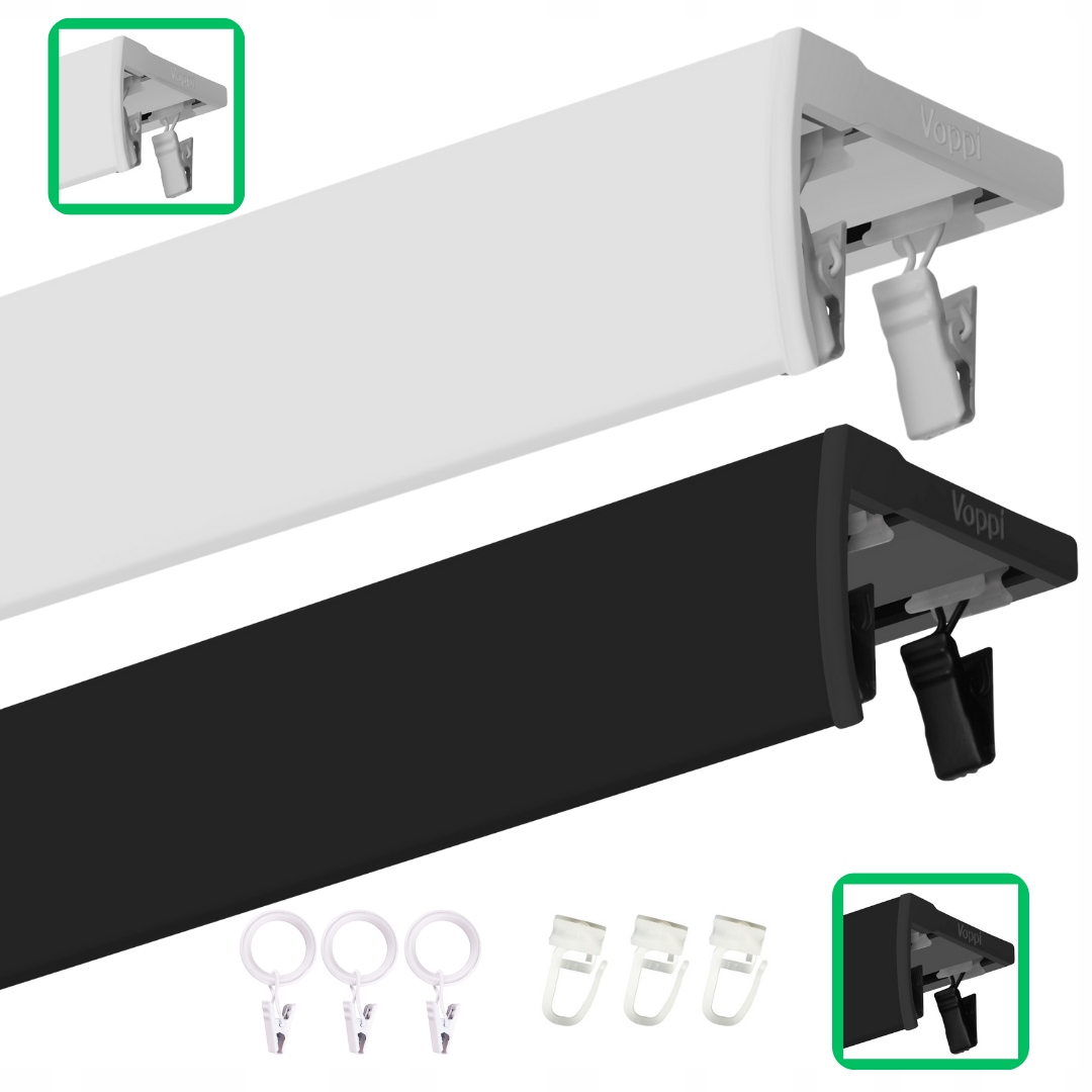 Garnýž Dvojitá stropní lišta 480 cm S Maskovačem Voppi