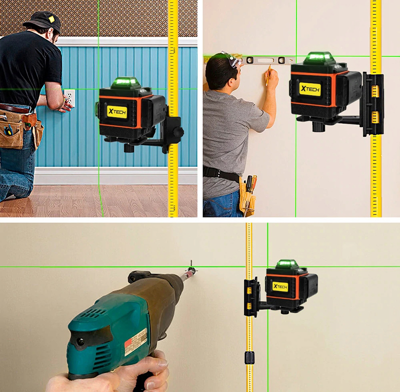 POZIOMICA LASEROWA XTECH 360° LASER KRZYŻOWY 4D Dokładność pomiaru (+/-) 0.2 mm