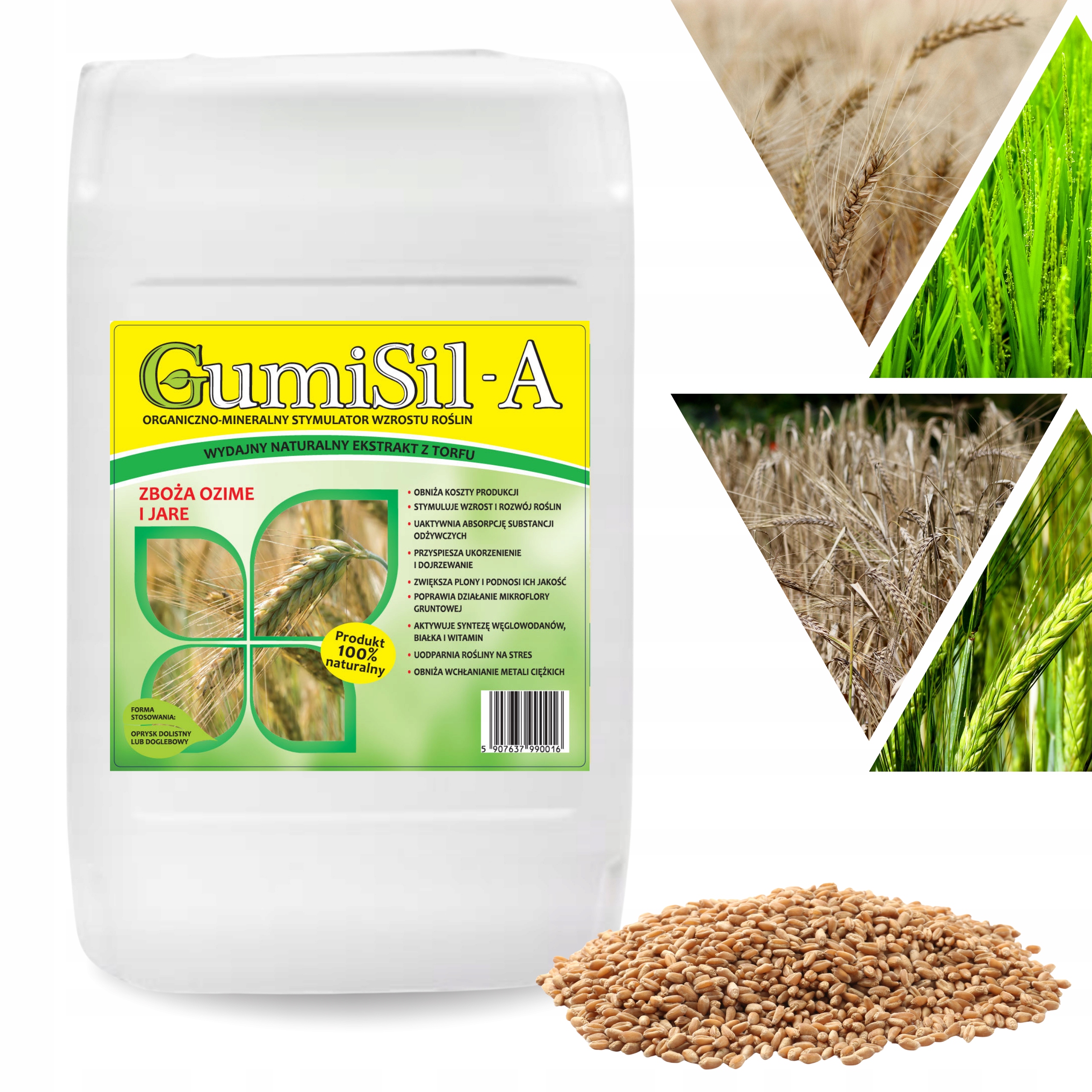 GumiSil-A 20L biostimulátor a hnojivo pro obiloviny zvyšuje výnos a růst rostlin