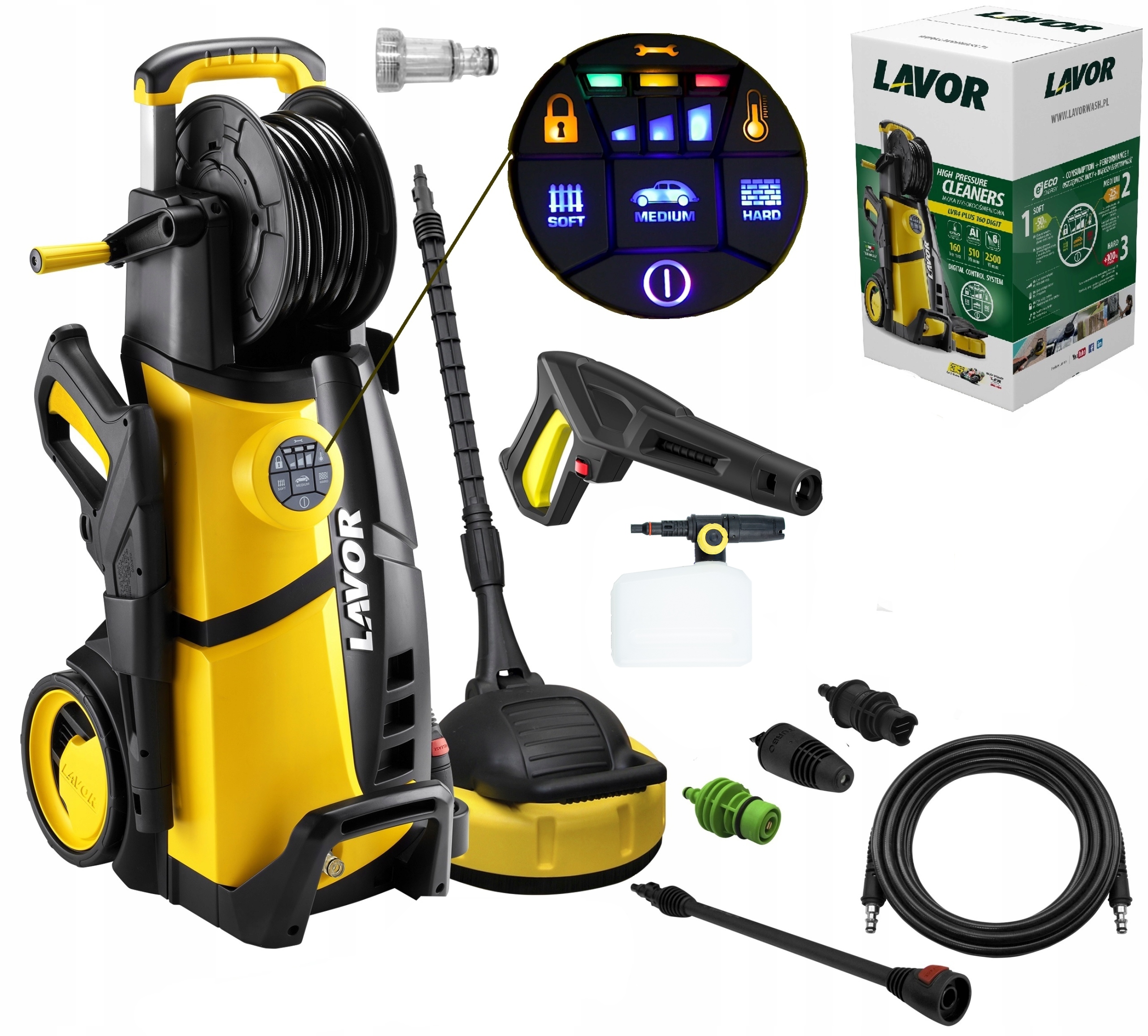Myjka Ciśnieniowa Digital 160 Bar LV4 Lavor Regulacja Ciśnienia 2500 W
