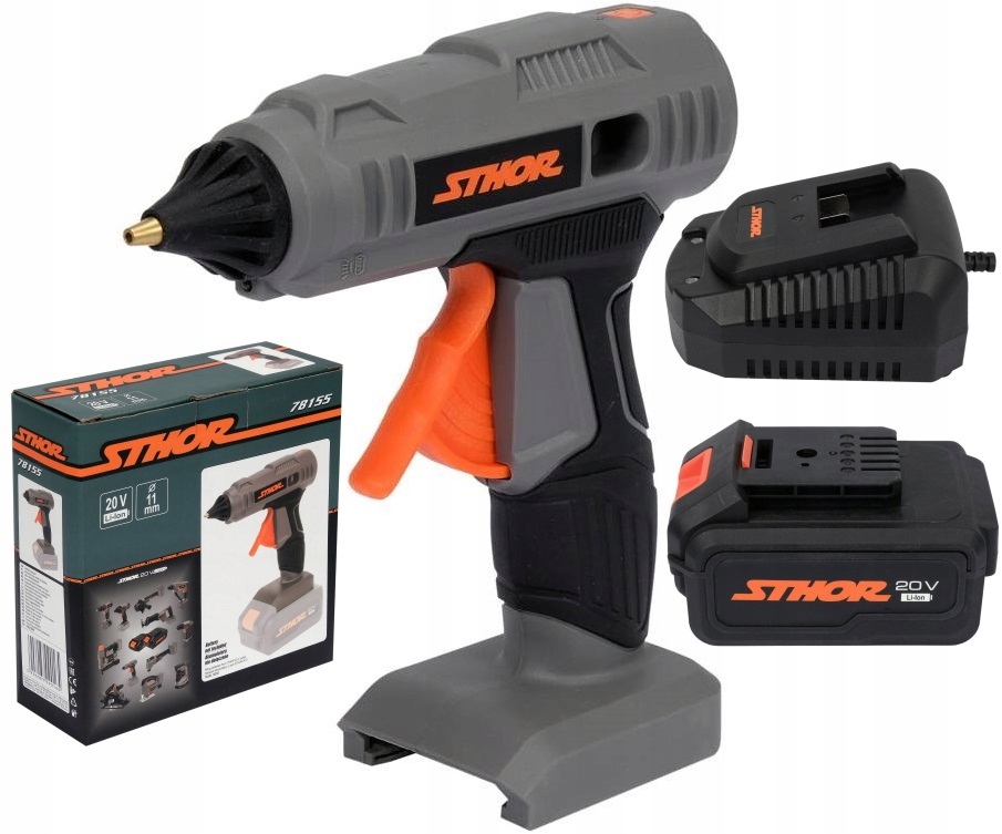 PISTOLET DO KLEJU 11MM AKUMULAT. 20V STHOR +4Ah Marka Sthor