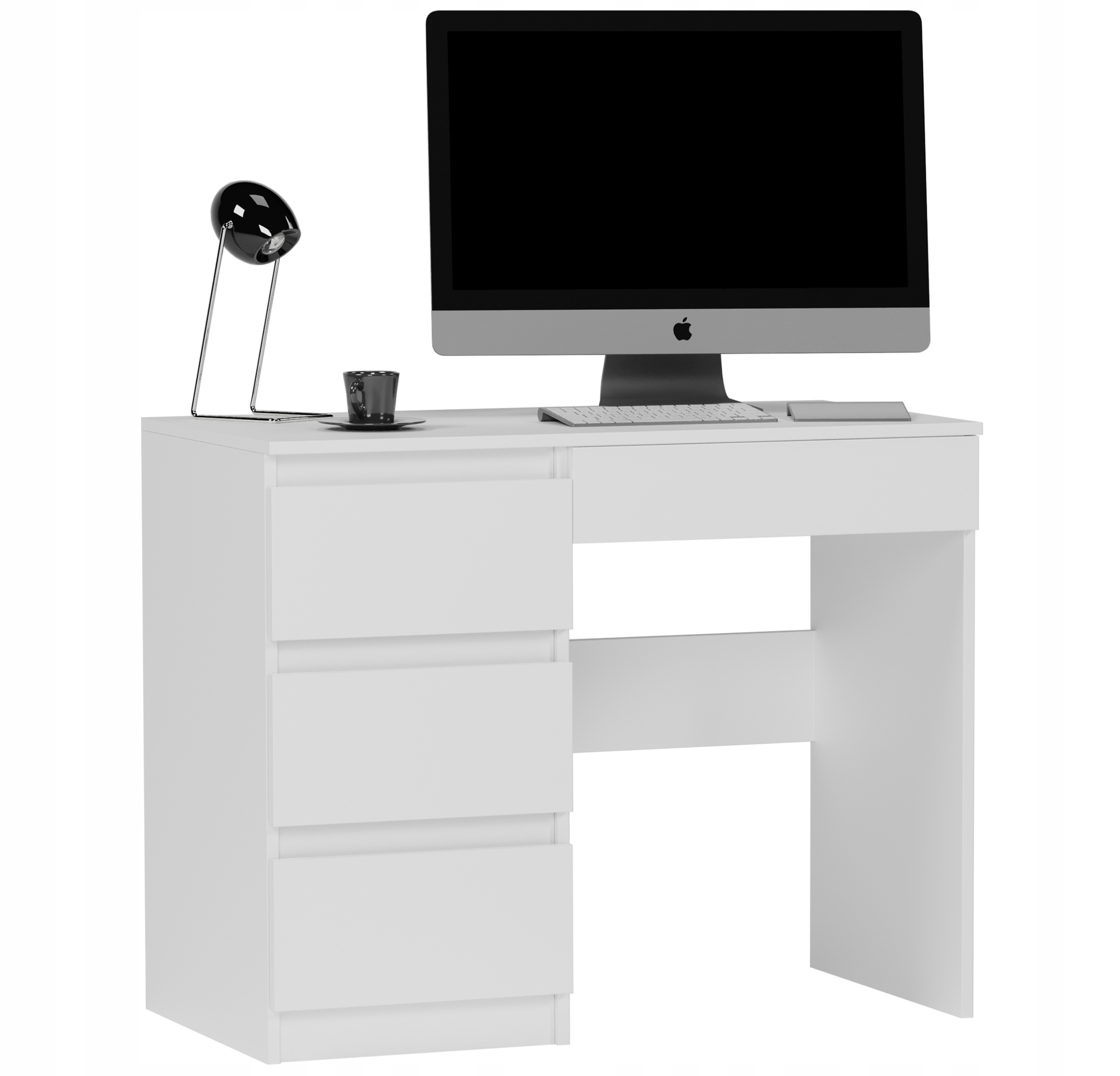 Meble Biurko komputerowe stolik 96cm białe N34