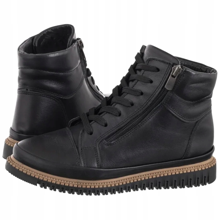 Dámské kožené boty Kotníkové Boty Artiker Black