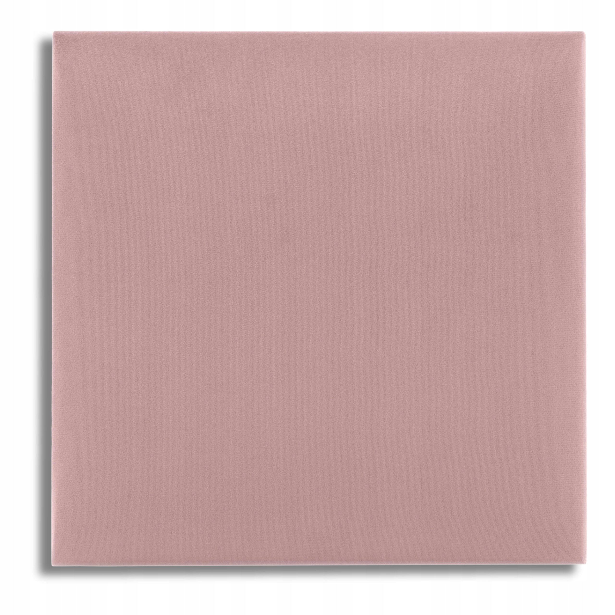 Panele Ścienne Tapicerowane 30x30 KWADRAT RÓŻOWY Welur Miękki Wysokość mebla 30 cm