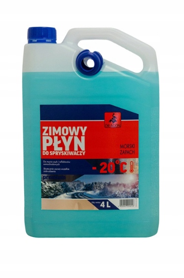 Płyn do spryskiwaczy zimowy paleta Dragon 144 x 4L z lejkiem -20C Radom
