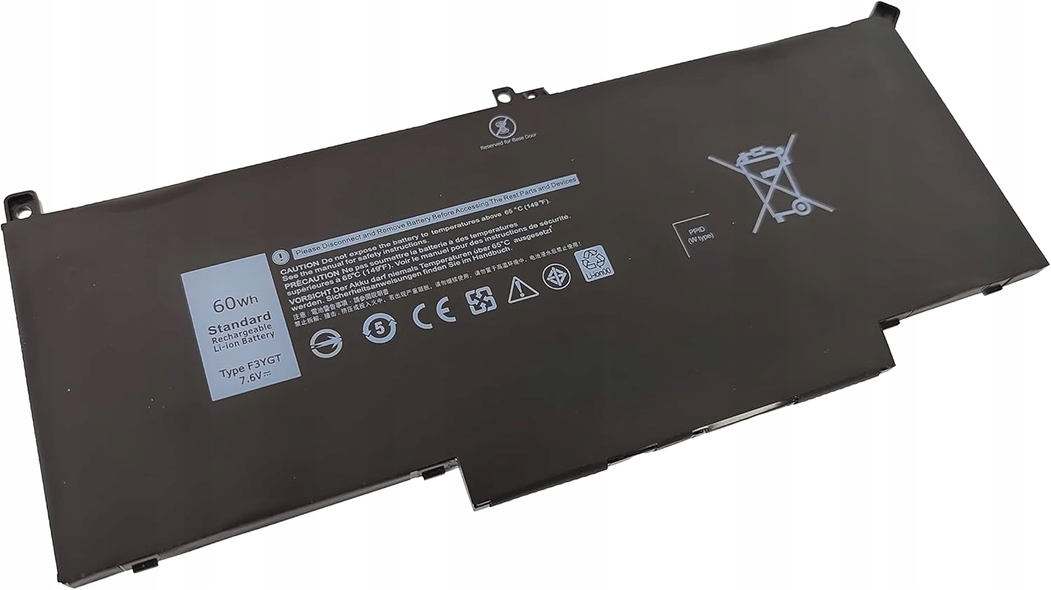 Bateria F3YGT do Dell Latitude 7280 7290 7380 7390 E7380 E7390 E7480 7490
