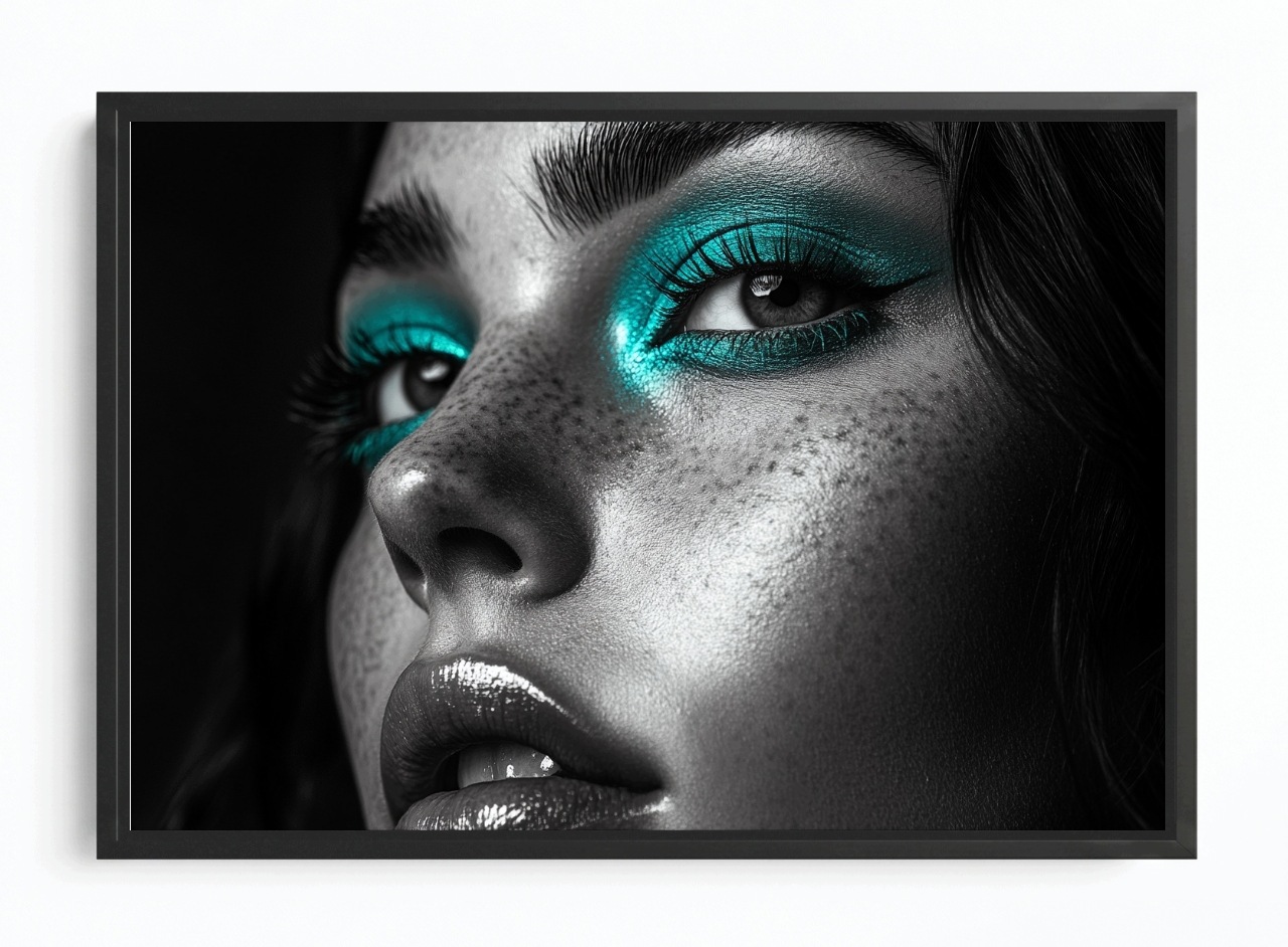 Obraz Rám American Box Portrét Žena Umělecký Makeup Modern 60x40