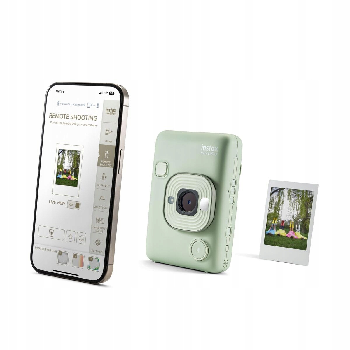 INSTAX Mini LiPlay 2 Zielony Aparat Natychmiastowy Matcha — miniatura 3