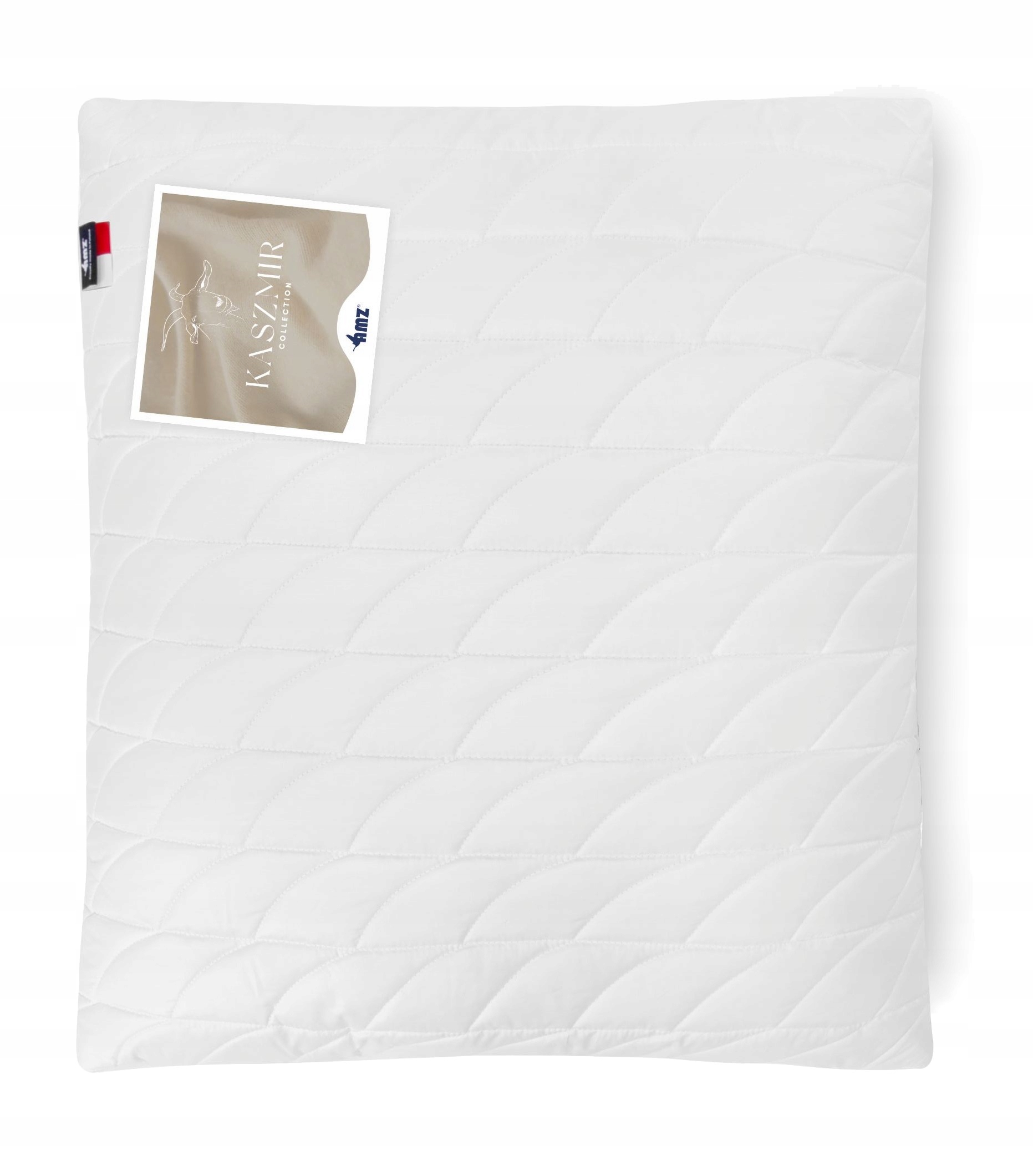 Vlnený vankúš Kaszmir Gold Amz, prešívaný, prírodný, hypoalergénny, 70x80