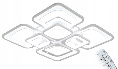 Led stropní lampa Quadri velká bílá