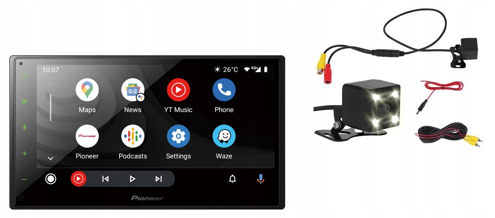 Pioneer SPH-DA360DAB rádio Android Auto iPhone CarPlay Bt couvací kamera