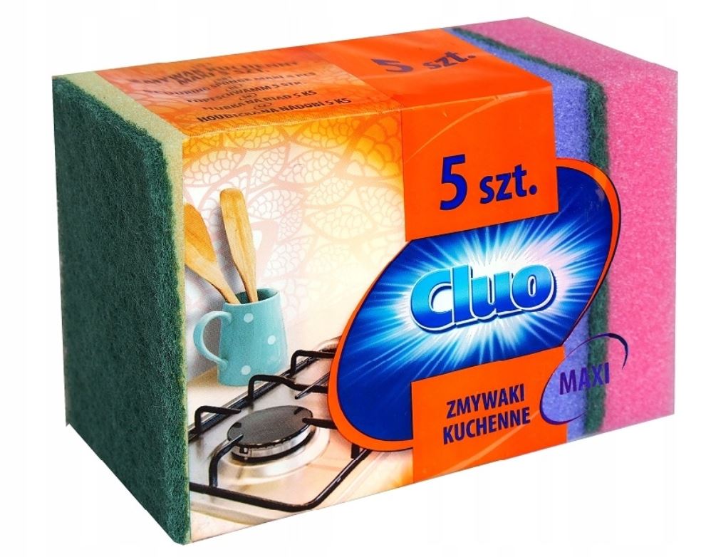 

Gąbki do mycia naczyń Zmywak Cluo Maxi 5 szt