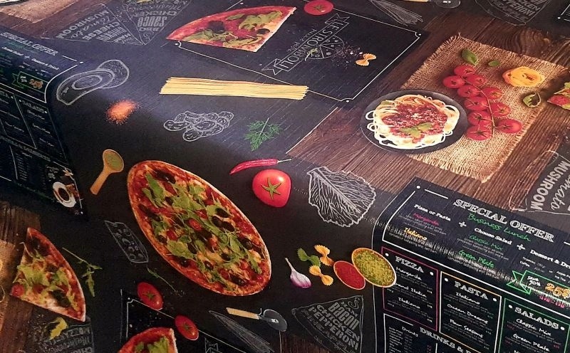 

Cerata, Ceraty, Obrus, Cerata Czarna Pizza