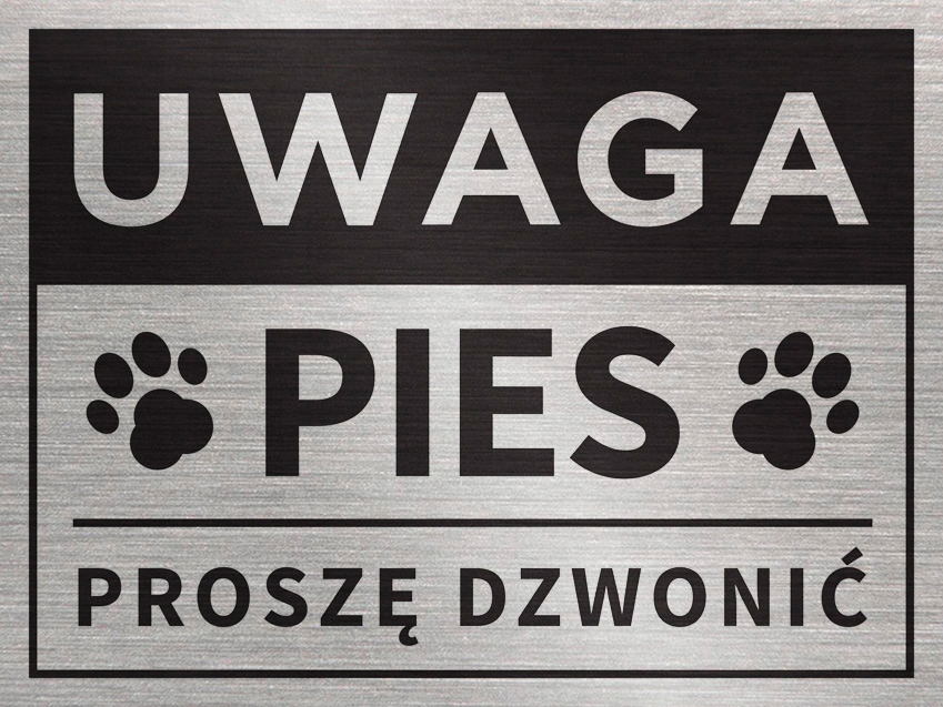 

Tabliczka Uwaga Pies Proszę Dzwonić 20x15 cm