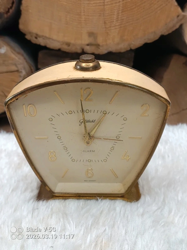 Zegar budzik Goldbuht Niemcy lata 50