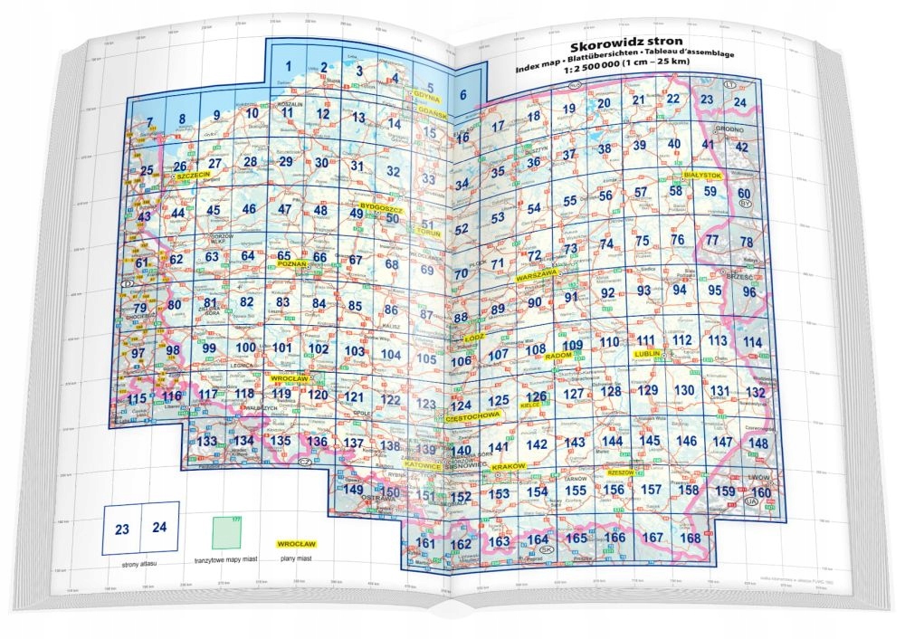 POLSKA 1:250 000 ATLAS SAMOCHODOWY 2023/2024 EXPRESSMAP Okładka miękka ze skrzydełkami