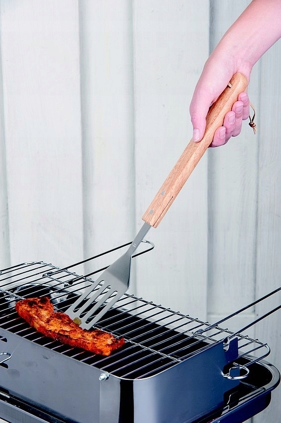 ZESTAW PRZYBORÓW GRILL ŁOPATKA+WIDELEC+SZYPCE STAL Producent inna