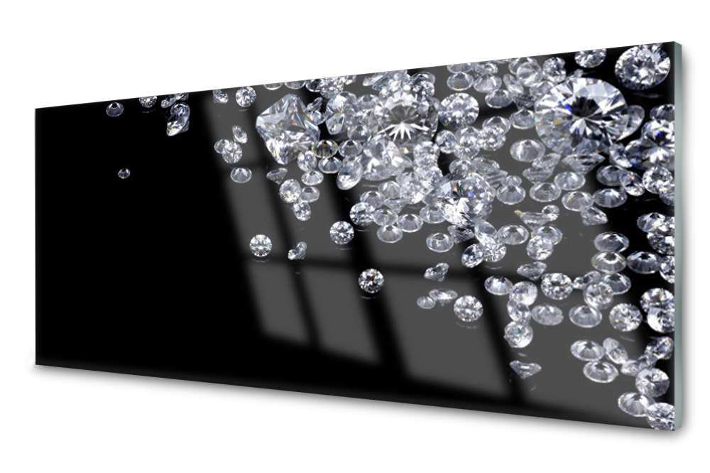Lacobel Skleněný dekorativní foto diamanty 120x60