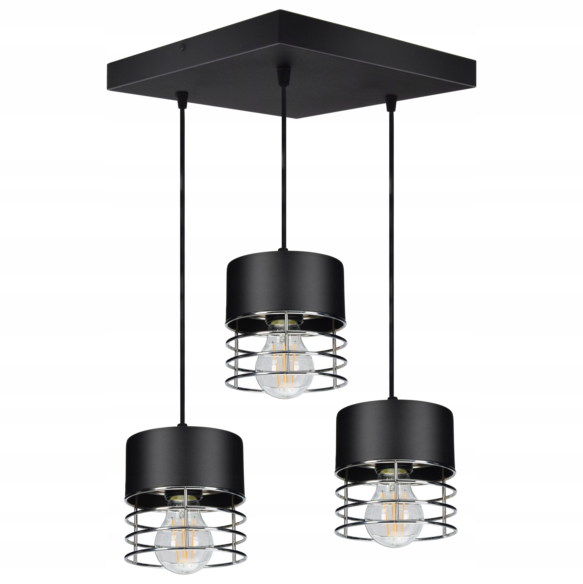 Závěsná Led lustrová lampa Vigo III Chrom