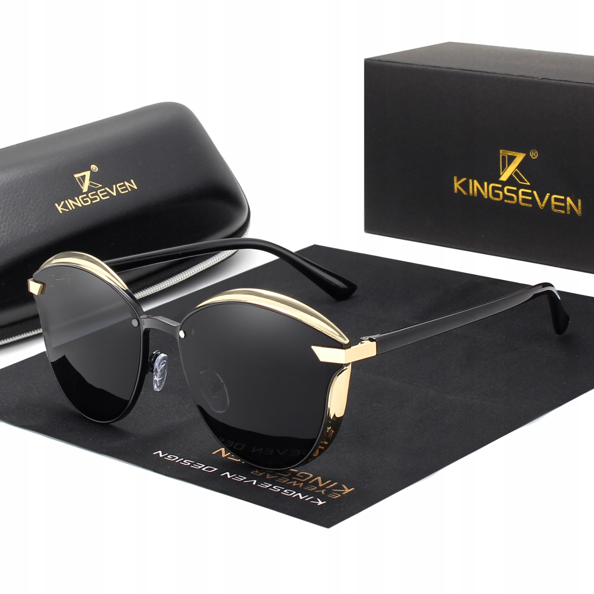 

Okulary przeciwsłoneczne Kingseven UV400 Kocie Cat