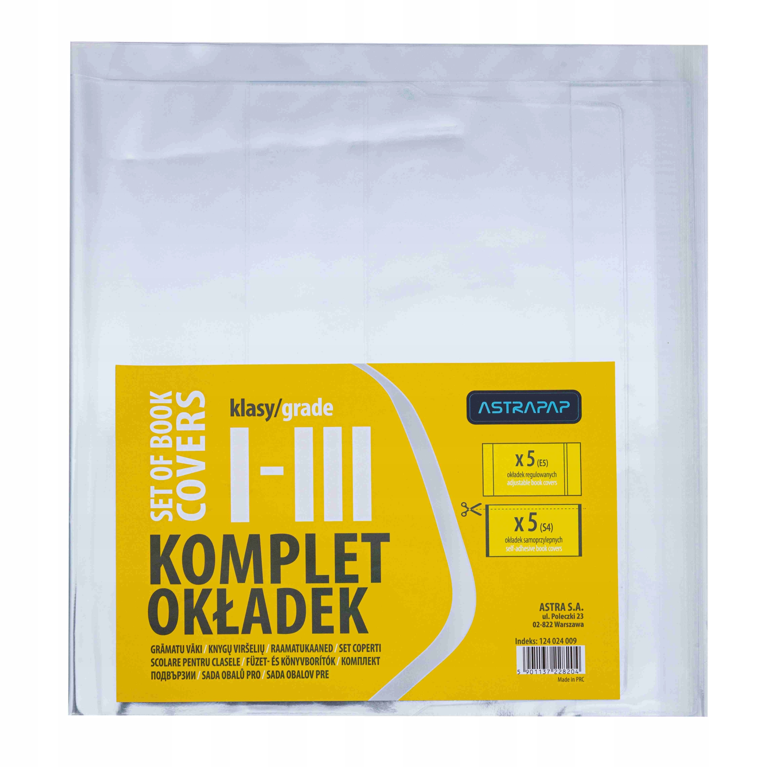 Uniwersalny komplet okładek do klas I-III