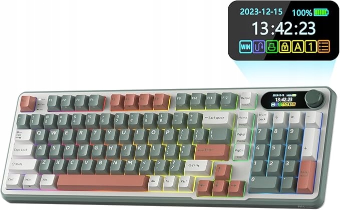 Mechanická klávesnice Rk Royal Kludge S98 s displejem a otočným knoflíkem