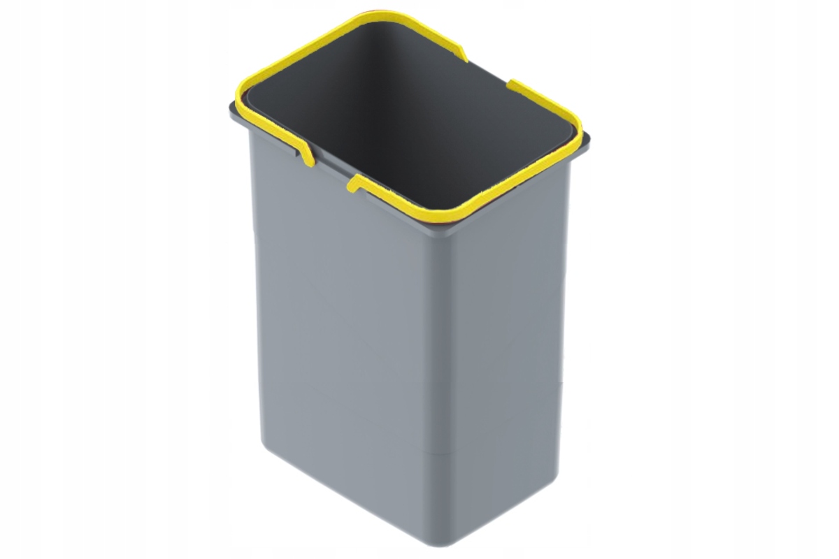 

Kosz na śmieci 20l do segregacji żółte uchwyty