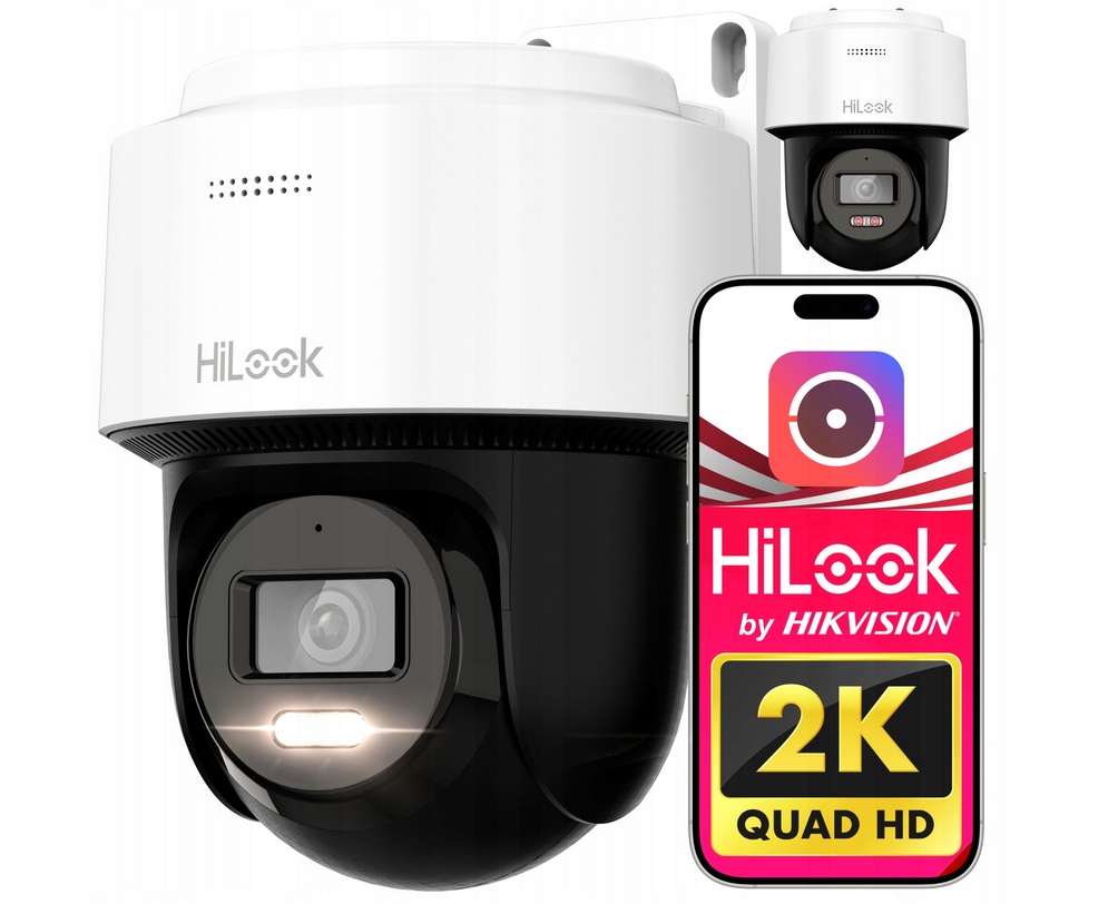 Kamera Obrotowa 4MPX Ip Śledzenie PoE Mikrofon PTZ-N4MP-P HiLook Głośnik