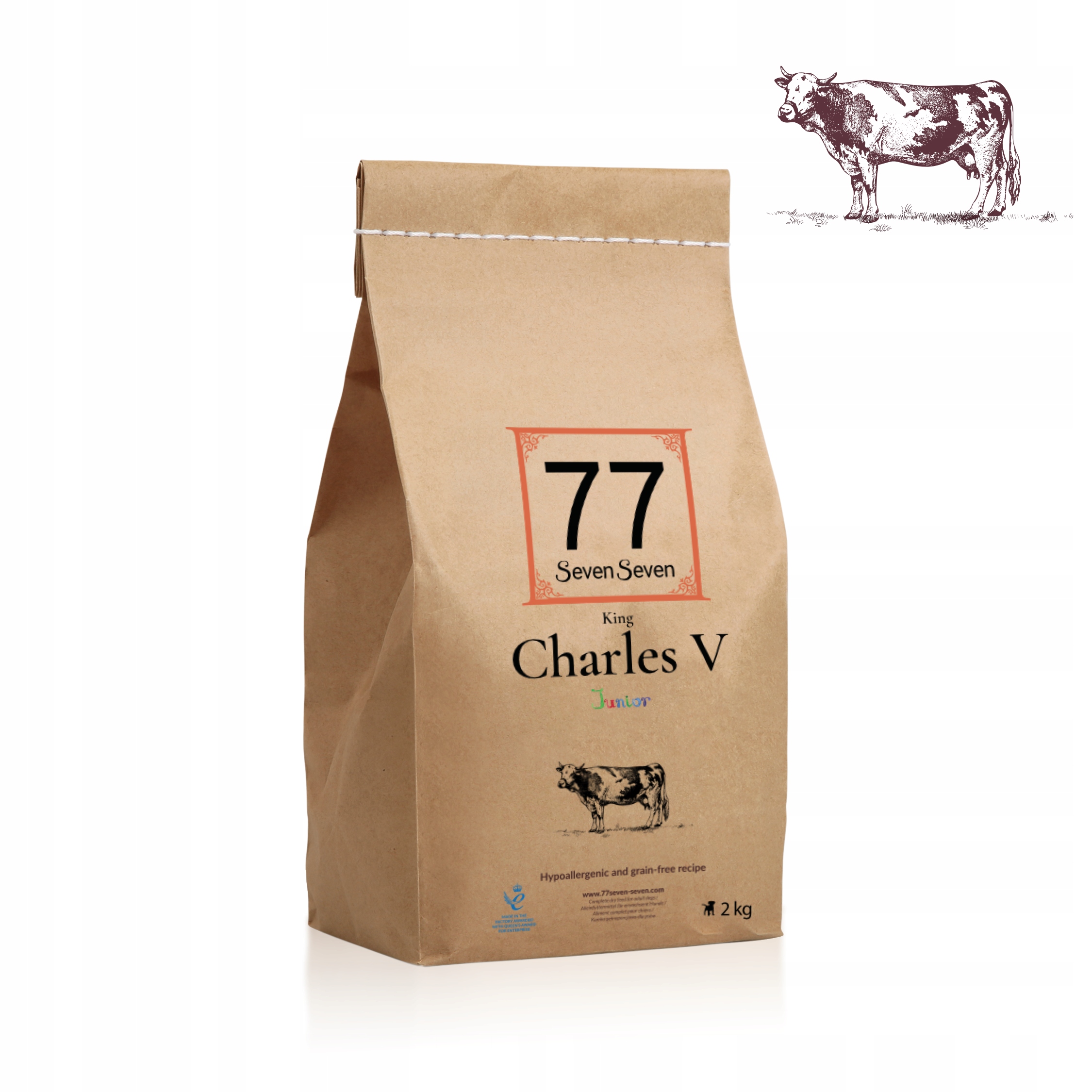 Junior Charles V 2kg z wołowiną 77 Petfood