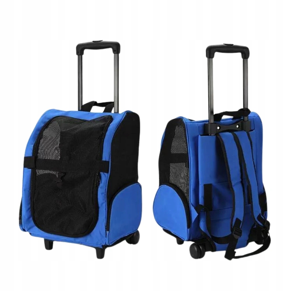 Levně Přepravka s batohem na kolečkách 2v1, Modrá