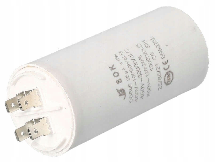 KONDENSATOR ROZRUCHOWY DO SILNIKA 35uF 450V Stan opakowania oryginalne