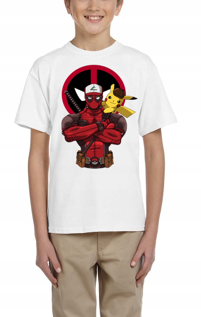 

0291 Koszulka Dziecięca Deadpool Pikachu 152