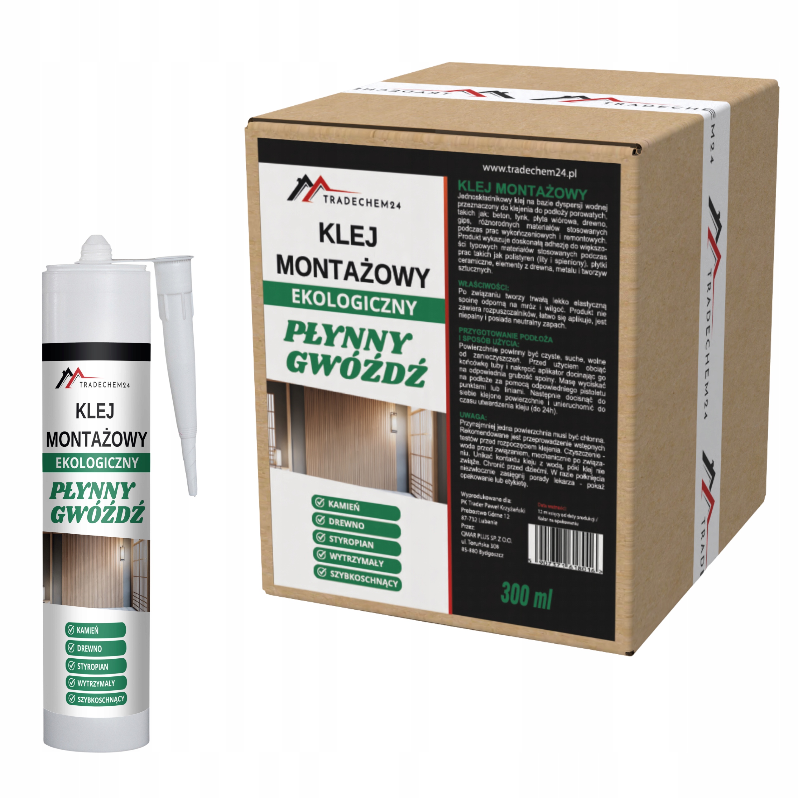 12 x Montážní Lepidlo Tekutý Hřebík Univerzální Pro Lišty Panelů Mdf